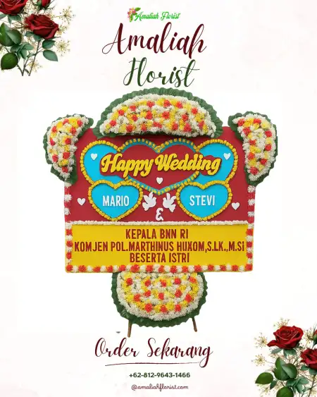 Papan Bunga Pernikahan Sedah